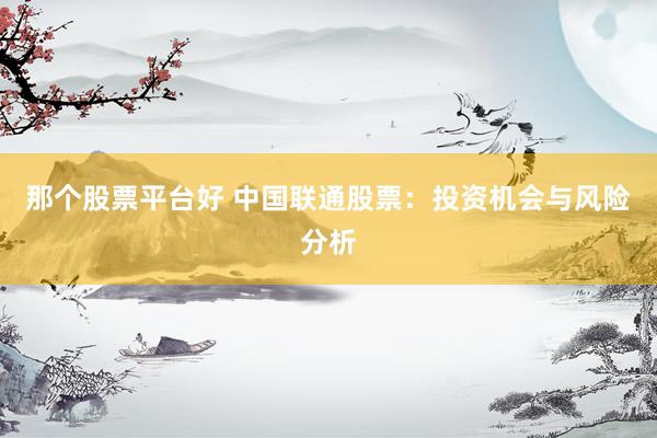那个股票平台好 中国联通股票：投资机会与风险分析